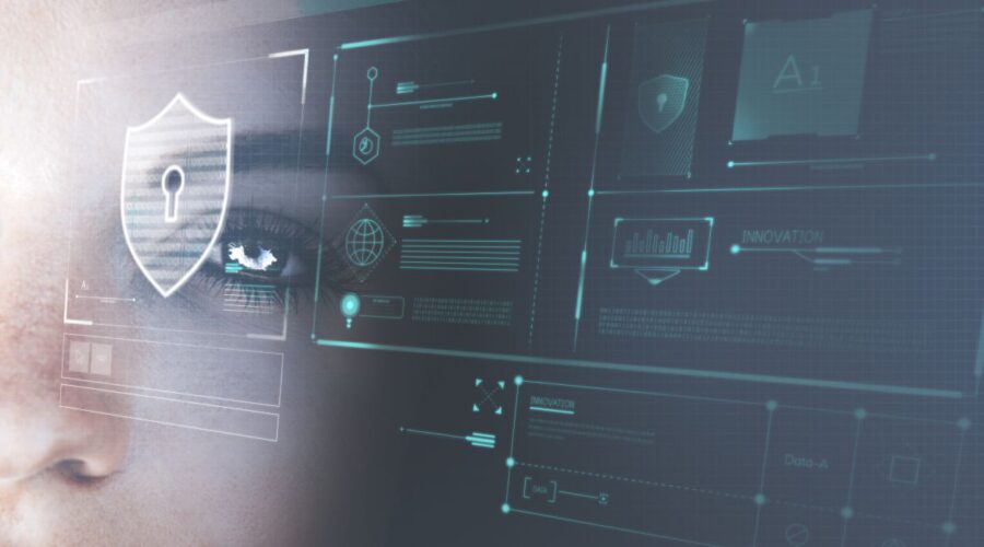 Eye of a futuristic robot